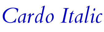 Cardo Italic font